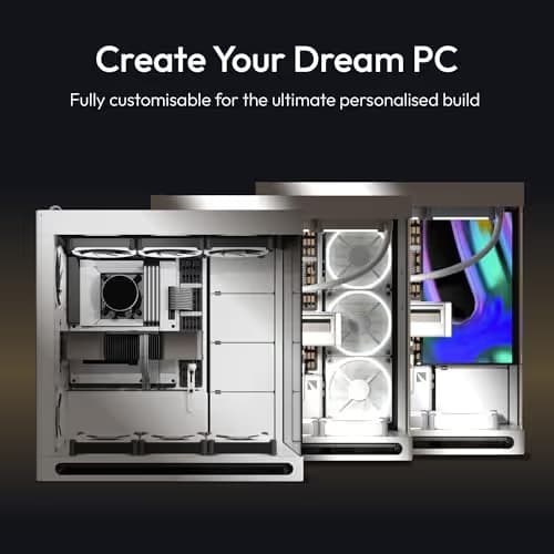 HAVN HS420 ATX Mid Tower White with Tempered Glass Side Panel and USB 3.2 Gen 2 Type-C, USB 3.2 Gen 1 Type-A Front Panel image