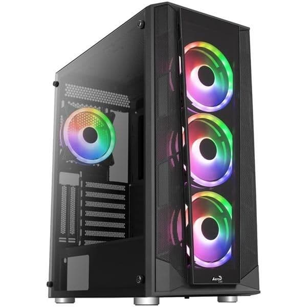 Aerocool Prism V3 ARGB ATX Mid Tower Black Tempered Glass image