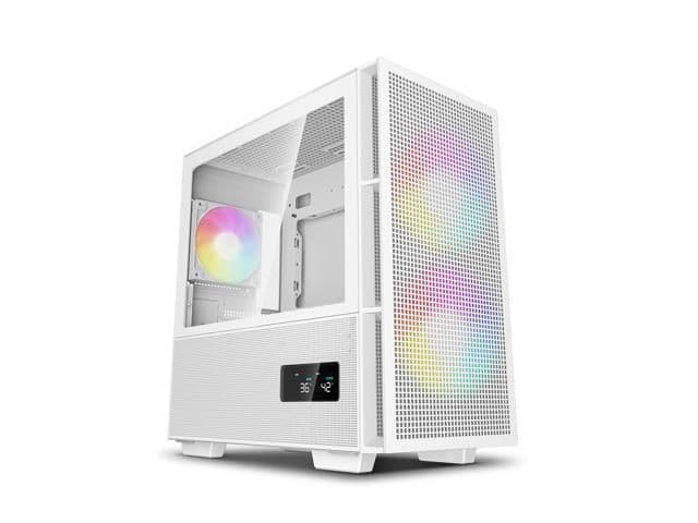 Deepcool CH360 DIGITAL Micro ATX Mid Tower White Tempered Glass Side Panel, USB 3.2 Gen 1 Type-C USB 3.2 Gen 1 Type-A image