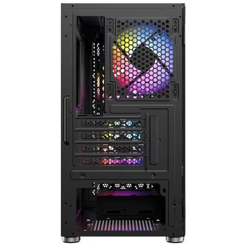 Antec NX200M RGB Micro ATX Mini Tower Black with Tempered Glass Side Panel and USB 3.2 Gen 1 Type-A USB 2.0 Type-A image