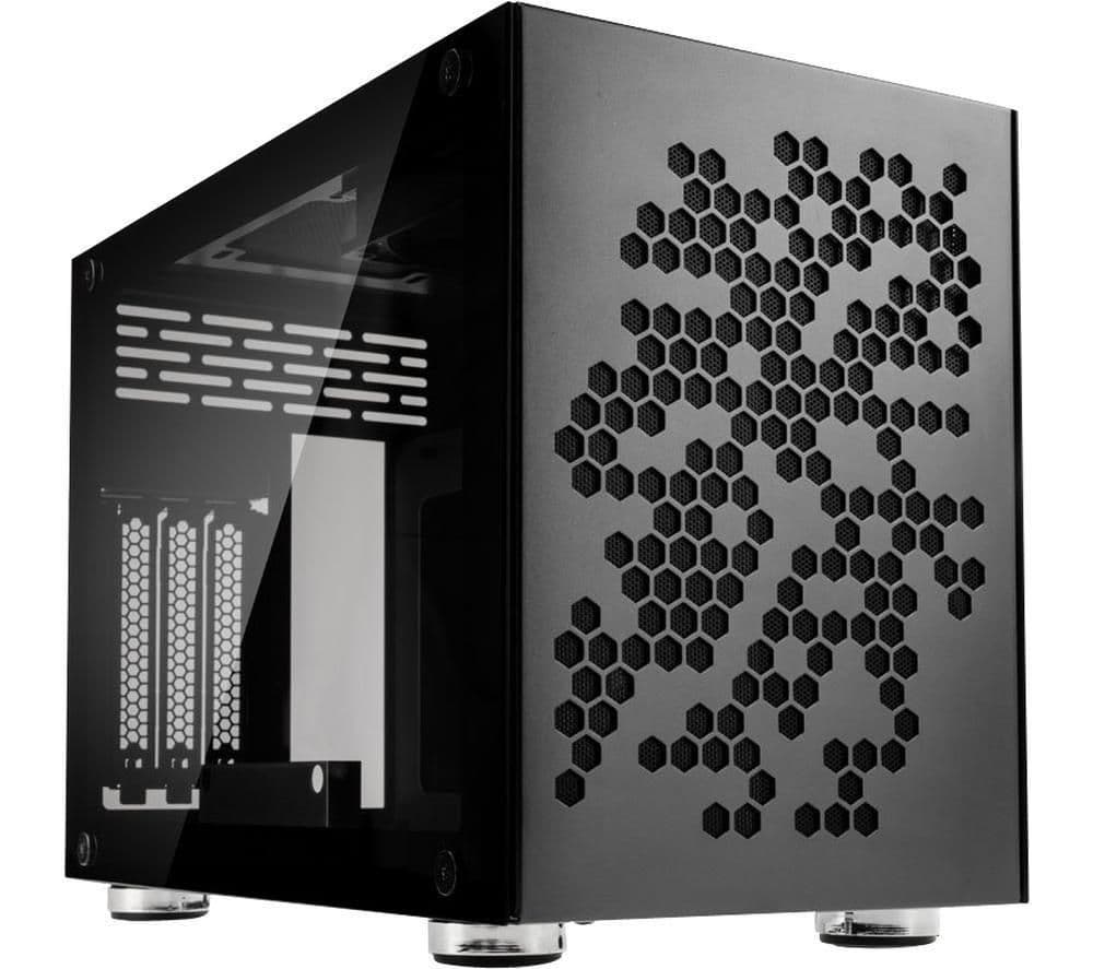 KOLINK Rocket Heavy Mini-ITX Desktop Black with Tempered Glass Side Panel and Front Panel: USB 3.2 Gen 2 Type-C, USB 3.2 Gen 1 Type-A, USB 2.0 Type-A image
