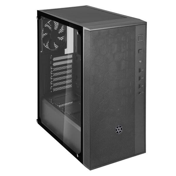 Silverstone FARA R1 ATX Mid Tower Black with Tempered Glass Side Panel and USB 3.2 Gen 1 Type-A, USB 2.0 Type-A image