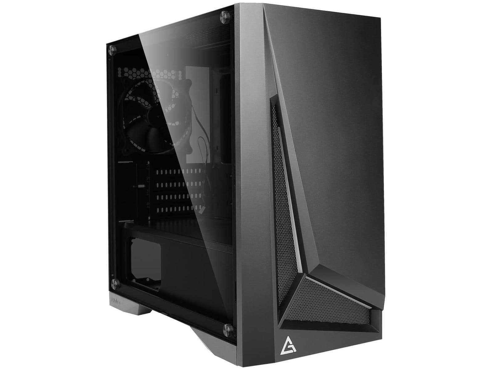 Antec Dark Phantom DP301M Micro ATX Mid Tower Black with Acrylic Side Panel and USB 3.2 Gen 1 Type-A image