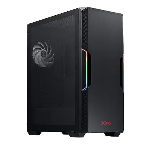 ADATA XPG STARKER ATX Mid Tower Black with Tempered Glass Side Panel, USB 3.2 Gen 1 Type-A Front Panel, and 400 x 215 x 465 mm Dimensions image