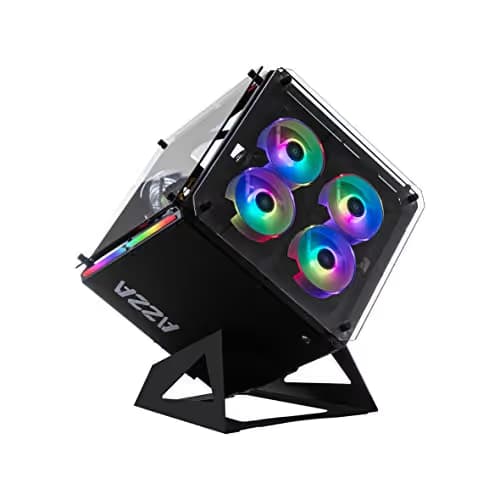 Azza Cube 802 RGB ATX Mid Tower Black RGB Tempered Glass main image