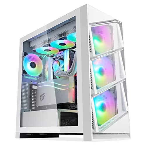 Segotep T3 Aeolus ATX Mid Tower White with Tempered Glass Side Panel and USB 3.2 Gen 2 Type-C USB 3.2 Gen 1 Type-A image