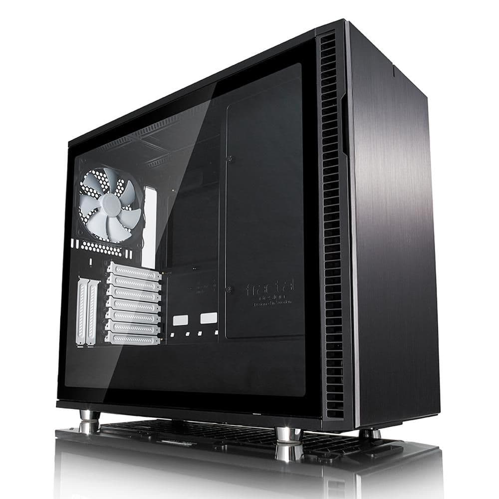 Fractal Design Define R6 ATX Mid Tower Black / White Tempered Glass Side Panel, USB 3.2 Gen 1 Type-A, USB 2.0 Type-A image
