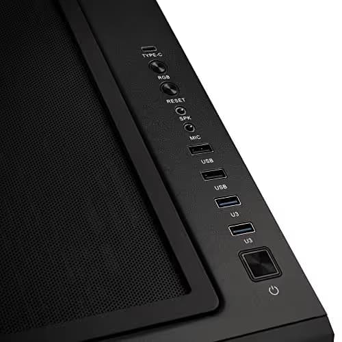 KOLINK Observatory Z ATX Mid Tower Black with Tempered Glass Side Panel and USB 3.2 Gen 2 Type-C, USB 3.2 Gen 1 Type-A, USB 2.0 Type-A image