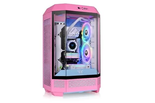 Thermaltake The Tower 300 MicroATX Mini Tower Tempered Glass Side Panel - Bubble Pink main image