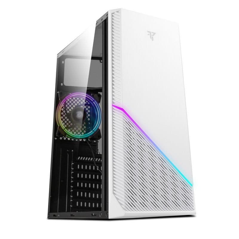 Tempest Spectra RGB ATX Mid Tower White / Black Acrylic Side Panel USB 3.2 Gen 1 Type-A USB 2.0 Type-A image