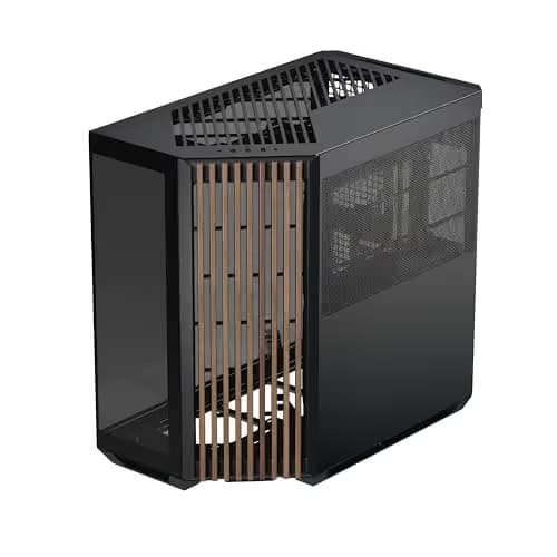 APNX V1 ATX Mid Tower Black / Brown with Tempered Glass Side Panel and USB 3.2 Gen 2x2 Type-C, USB 3.2 Gen 1 Type-A main image