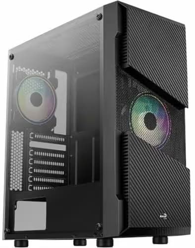 Aerocool Menace Saturn RGB ATX Mid Tower Black with Tempered Glass Side Panel and USB 3.2 Gen 1 Type-A image