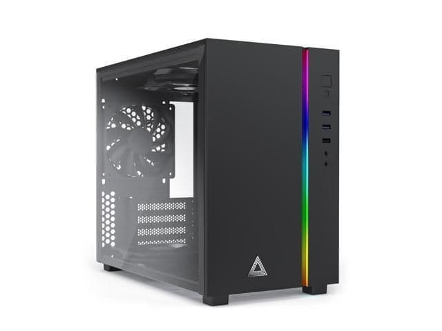 Montech SKY ONE MINI Micro ATX Mini Tower Black with Tempered Glass Side Panel, USB 3.2 Gen 1 Type-A, and USB 2.0 Type-A image