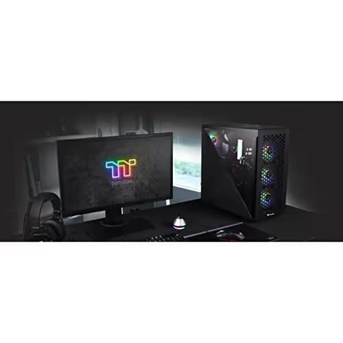 Thermaltake Divider 300 TG Air ATX Mid Tower Black Tempered Glass Side Panel image