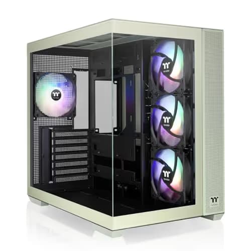 Thermaltake View 380 ARGB ATX Mid Tower Green Tinted Tempered Glass Side Panel main image