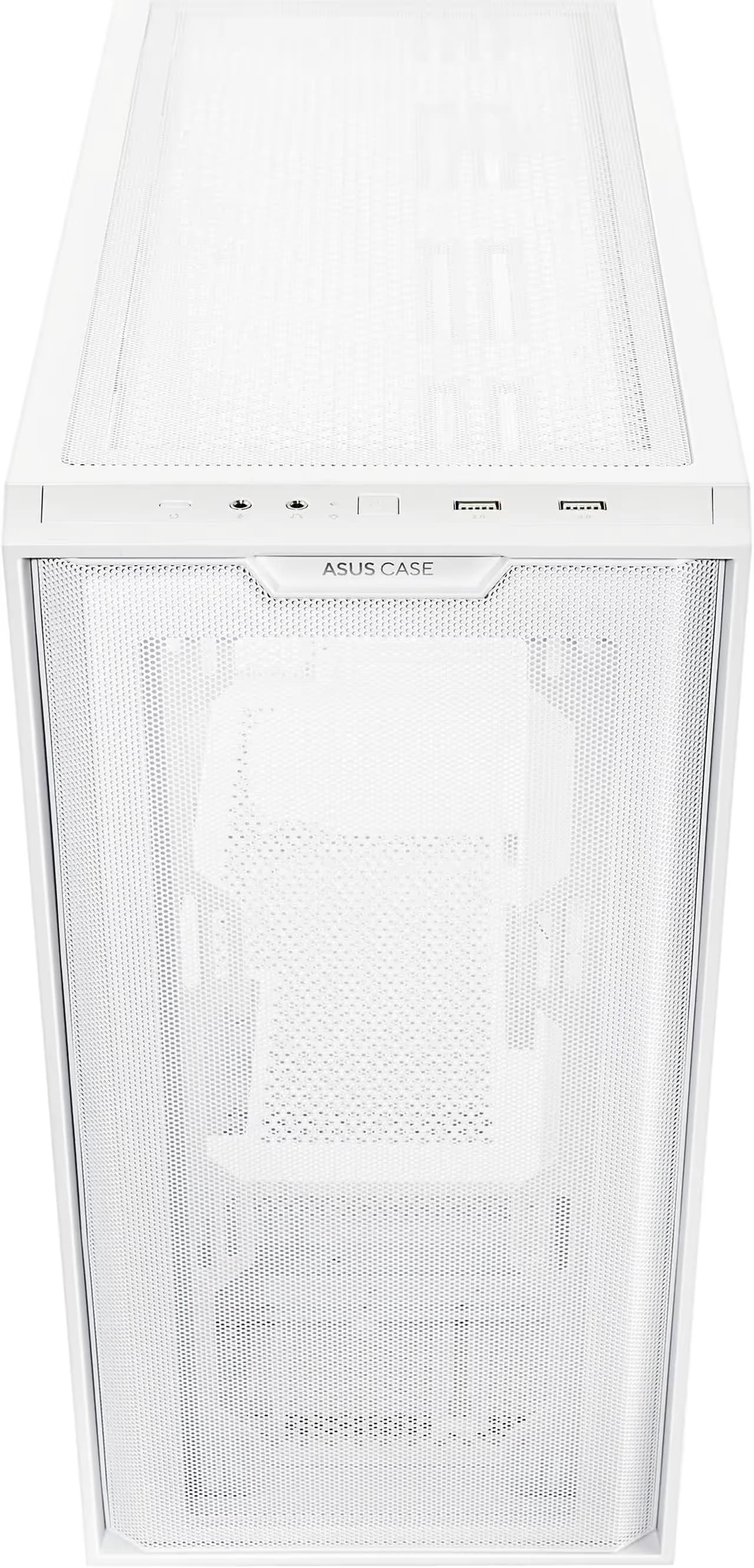 Asus A21 Micro-ATX Mini Tower White Tempered Glass image
