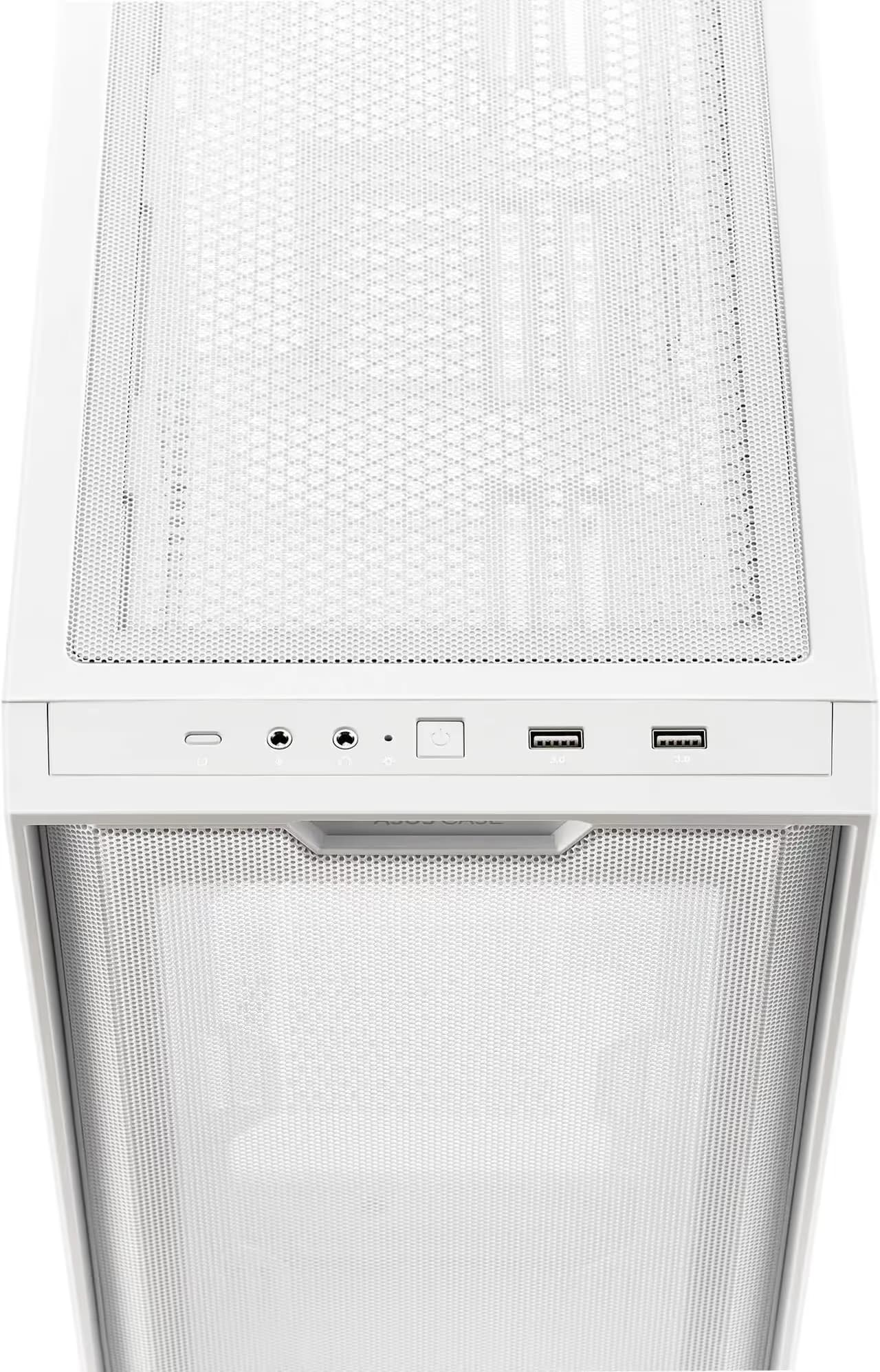Asus A21 Micro-ATX Mini Tower White Tempered Glass image