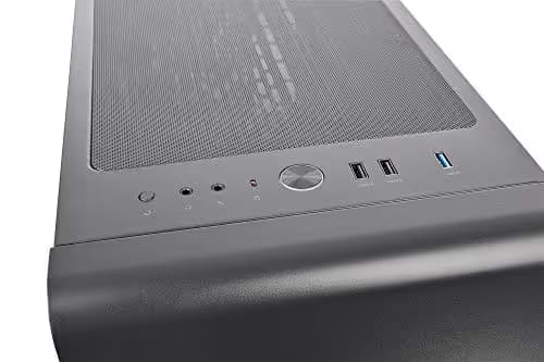 Thermaltake S300 ATX Mid Tower Black Tempered Glass Edition, Front USB 3.2 Gen 1 & USB 2.0 image