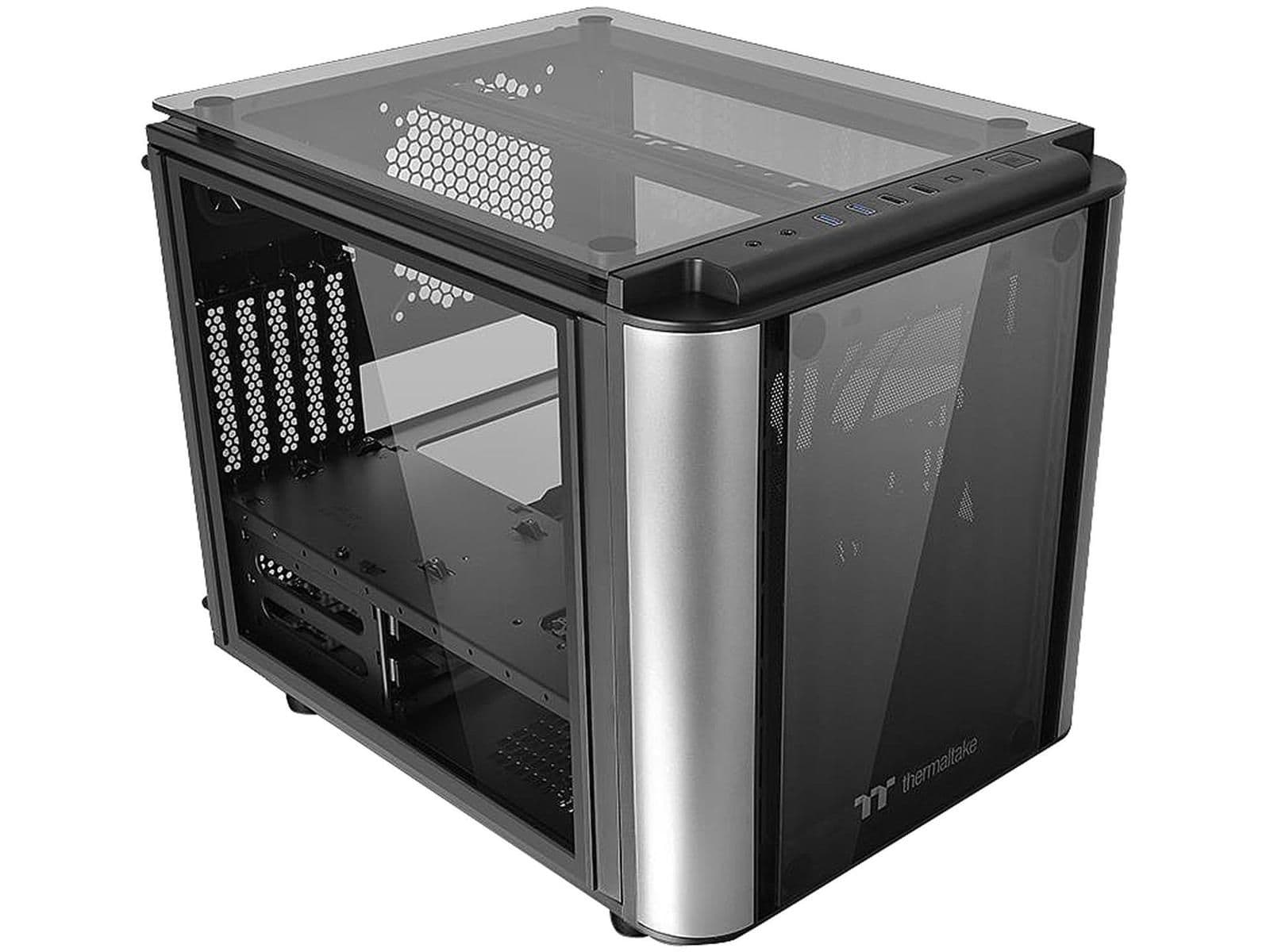 Thermaltake Level 20 VT Micro ATX Desktop Black / Silver Tempered Glass Side Panel, USB 3.2 Gen 1 Type-A, USB 2.0 Type-A image
