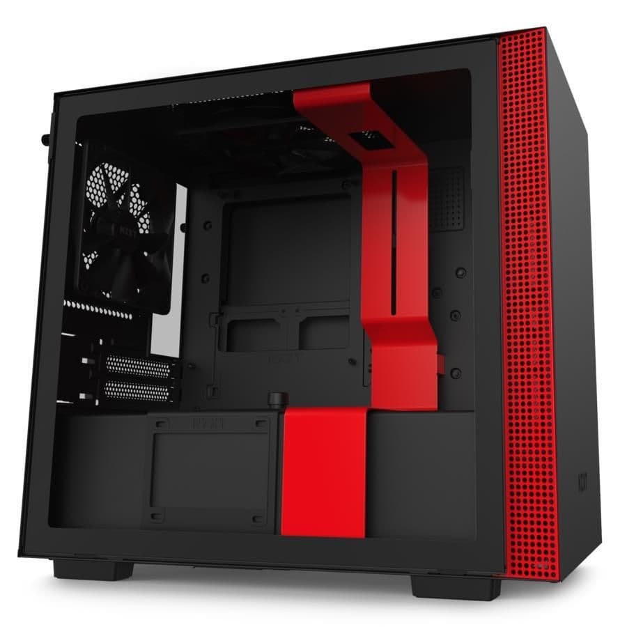 NZXT H210i Mini-ITX Tower Black / Red with Tempered Glass Side Panel, USB 3.2 Gen 2 Type-C, USB 3.2 Gen 1 Type-A image