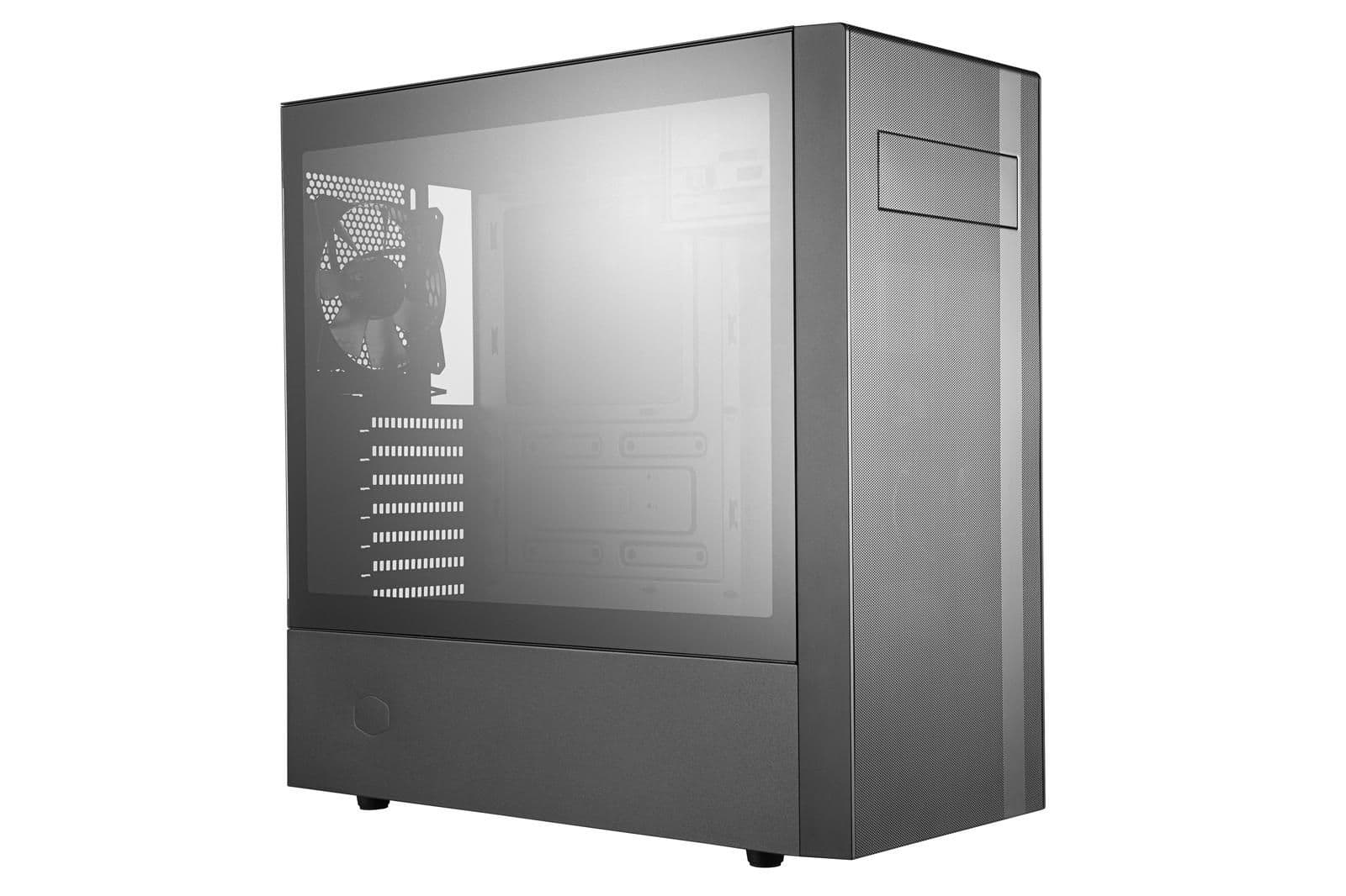 Cooler Master MasterBox NR600 (w/ODD) ATX Mid Tower Black Tempered Glass Side Panel, USB 3.2 Gen 1 Type-A Front Panel image