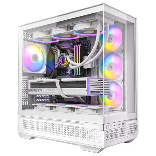 Antec C7 ATX Mid Tower White Tempered Glass Side Panel ARGB image