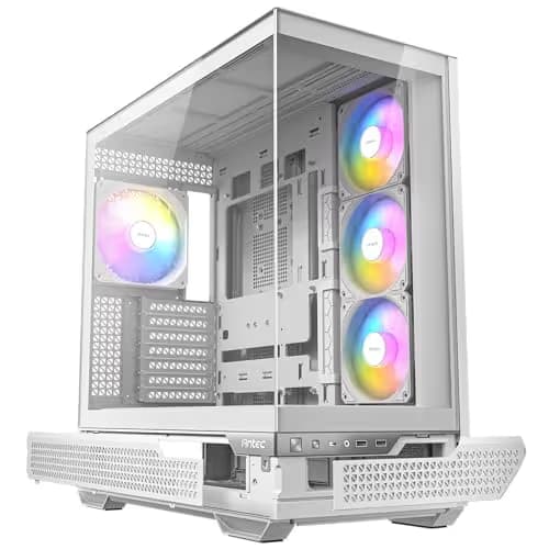 Antec C7 ATX Mid Tower White Tempered Glass Side Panel ARGB image