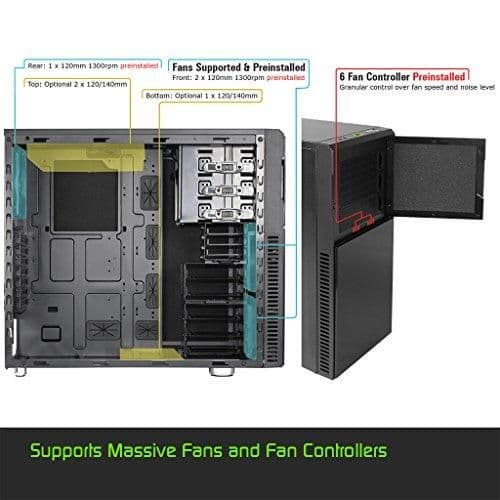 Nanoxia Deep Silence 3 ATX Mid Tower Black / Silver with USB 3.2 Gen 1 Type-A and USB 2.0 Type-A image