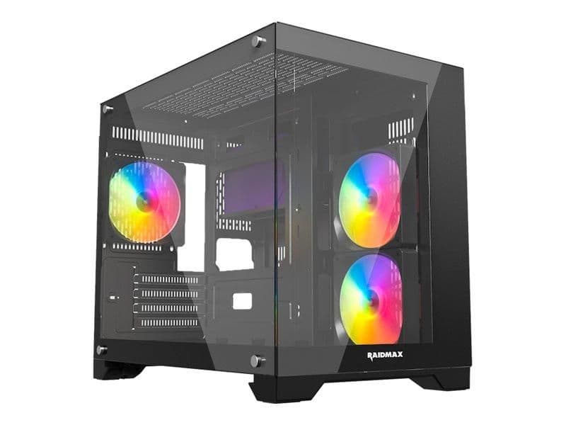 Raidmax Infinita i600 Micro ATX Mini Tower Black with Tempered Glass Side Panel and USB 3.2 Gen 1 Type-A, USB 2.0 Type-A image