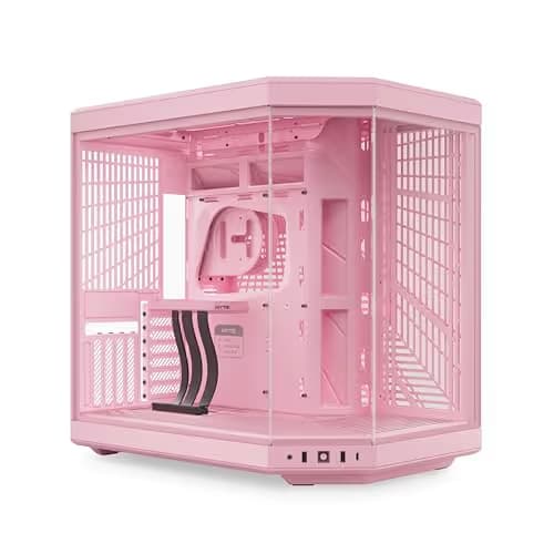 HYTE Y70 ATX Mid Tower Strawberry Milk Pink Tempered Glass Side Panel main image