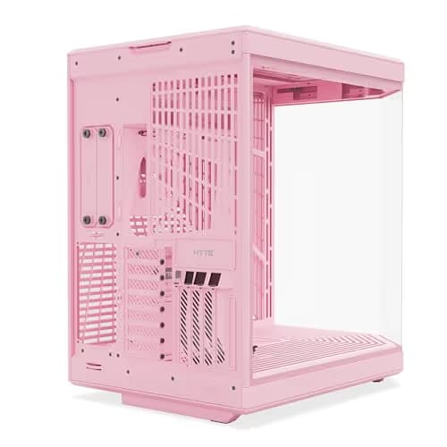 HYTE Y70 ATX Mid Tower Strawberry Milk Pink Tempered Glass Side Panel image