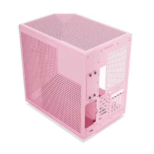 HYTE Y70 ATX Mid Tower Strawberry Milk Pink Tempered Glass Side Panel image