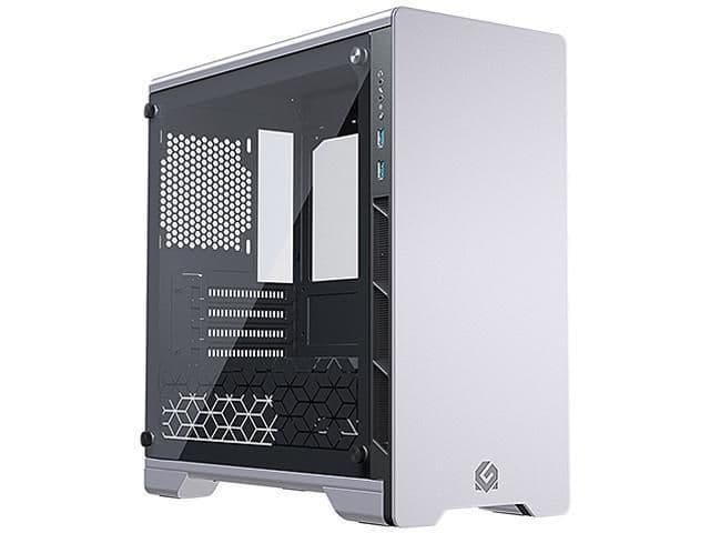 MagniumGear Neo Micro V2 Micro ATX Mid Tower Silver / Black with Tempered Glass Side Panel and USB 3.2 Gen 1 Type-A Front Panel image