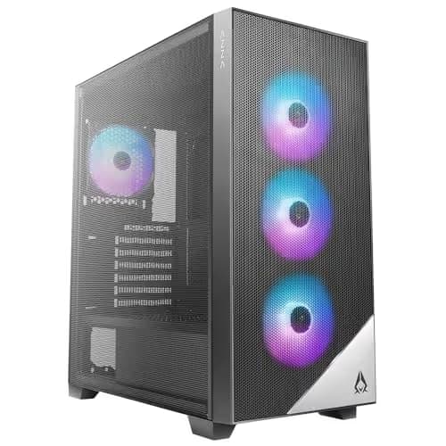 Azza Aero ATX Mid Tower Black Mesh Side Panel image