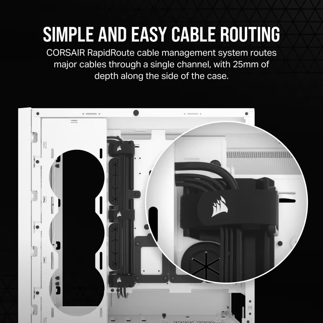 Corsair 5000D CORE AIRFLOW ATX Mid Tower White with Tempered Glass Side Panel, USB 3.2 Gen 2 Type-C, USB 3.2 Gen 1 Type-A image