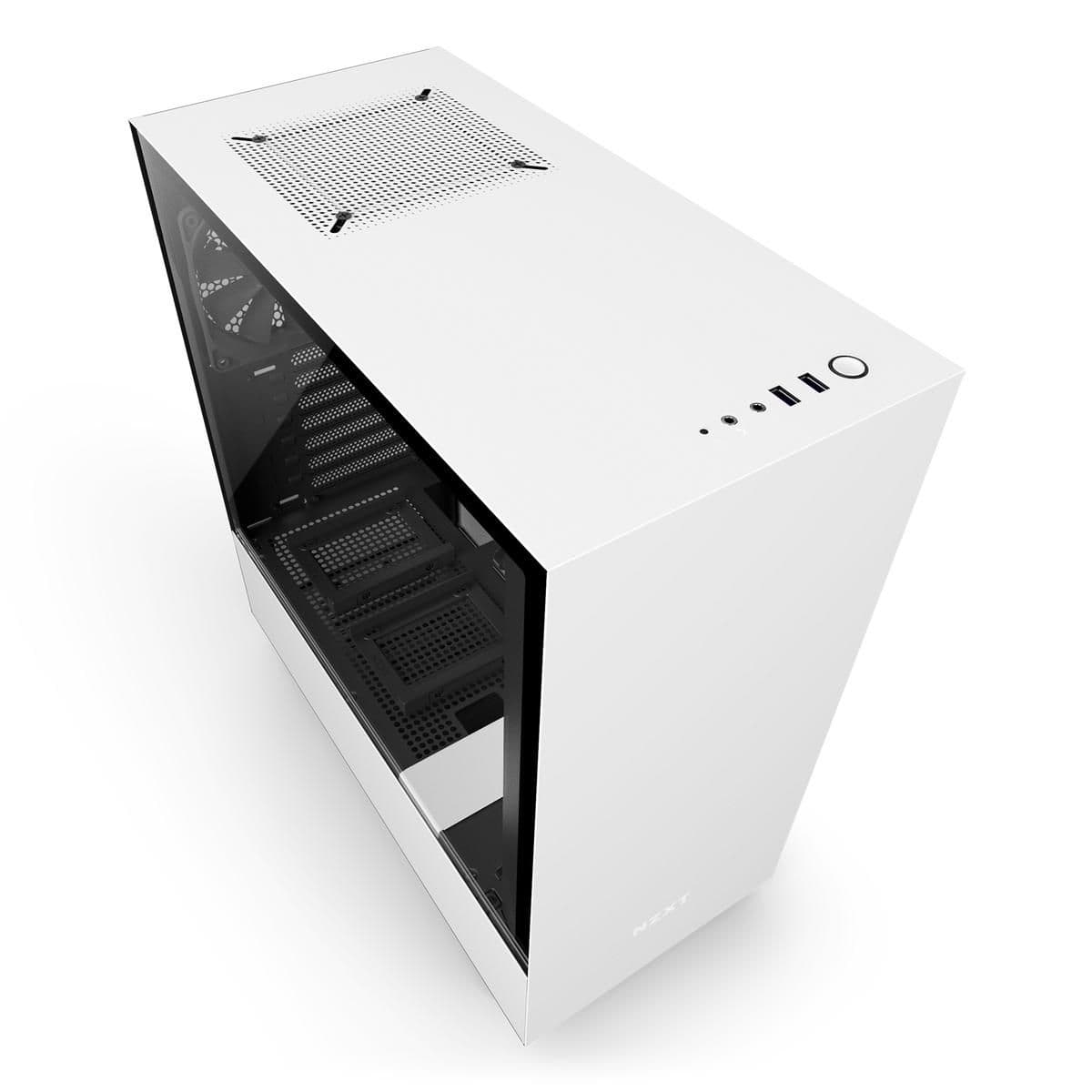 NZXT H500 ATX Mid Tower White with Tempered Glass Side Panel and USB 3.2 Gen 1 Type-A image