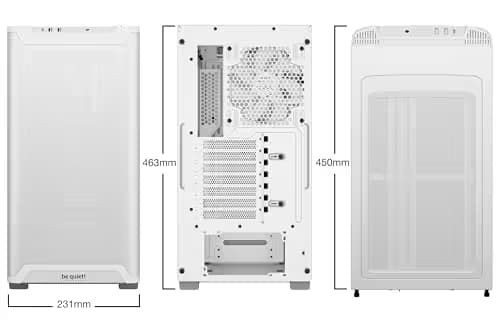 be quiet! Pure Base 501 Airflow ATX Mid Tower White Tempered Glass image