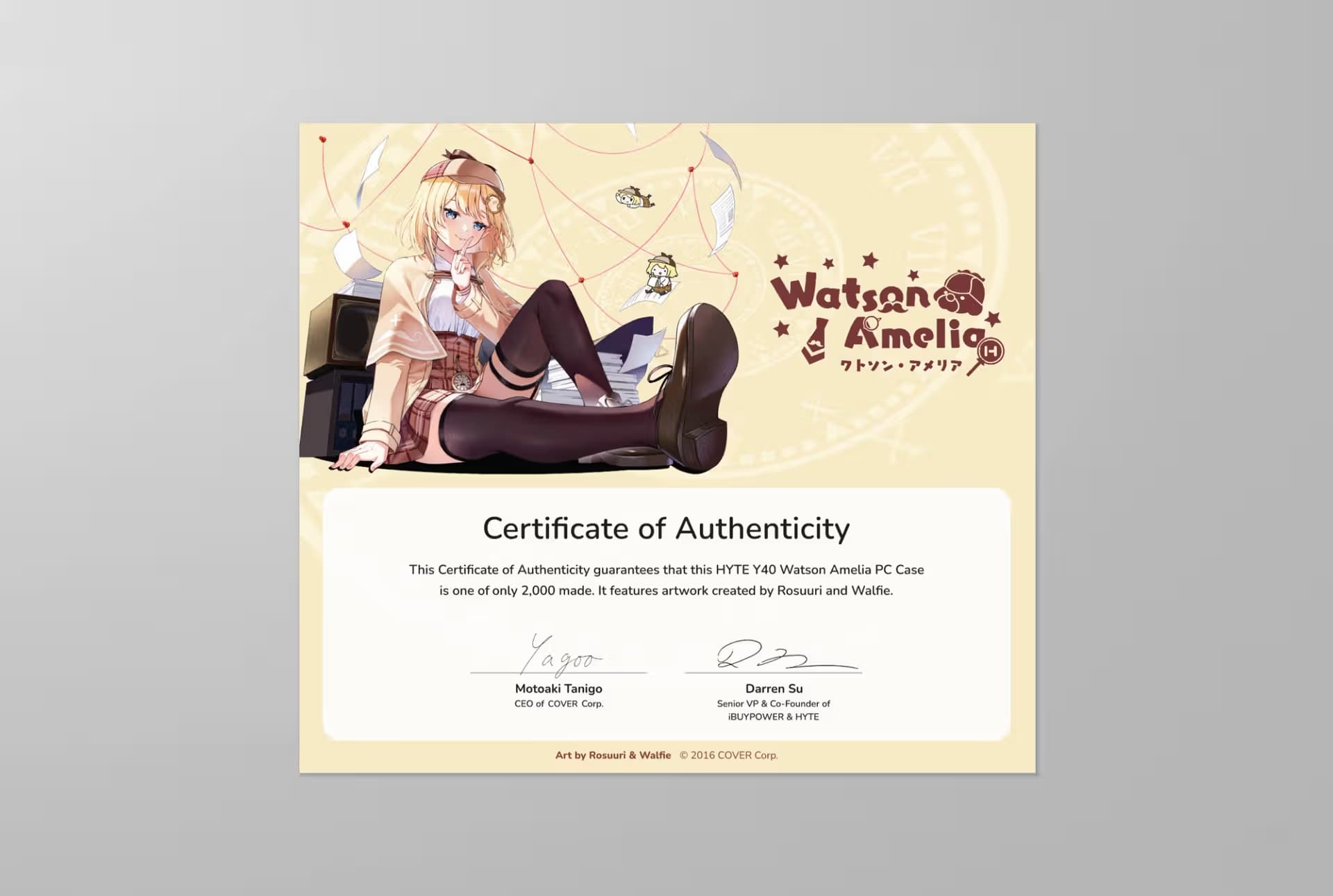 HYTE Watson Amelia Y40 ATX Mid Tower Gold / Black with Tempered Glass Side Panel and USB 3.2 Gen 2 Type-C, USB 3.2 Gen 1 Type-A image