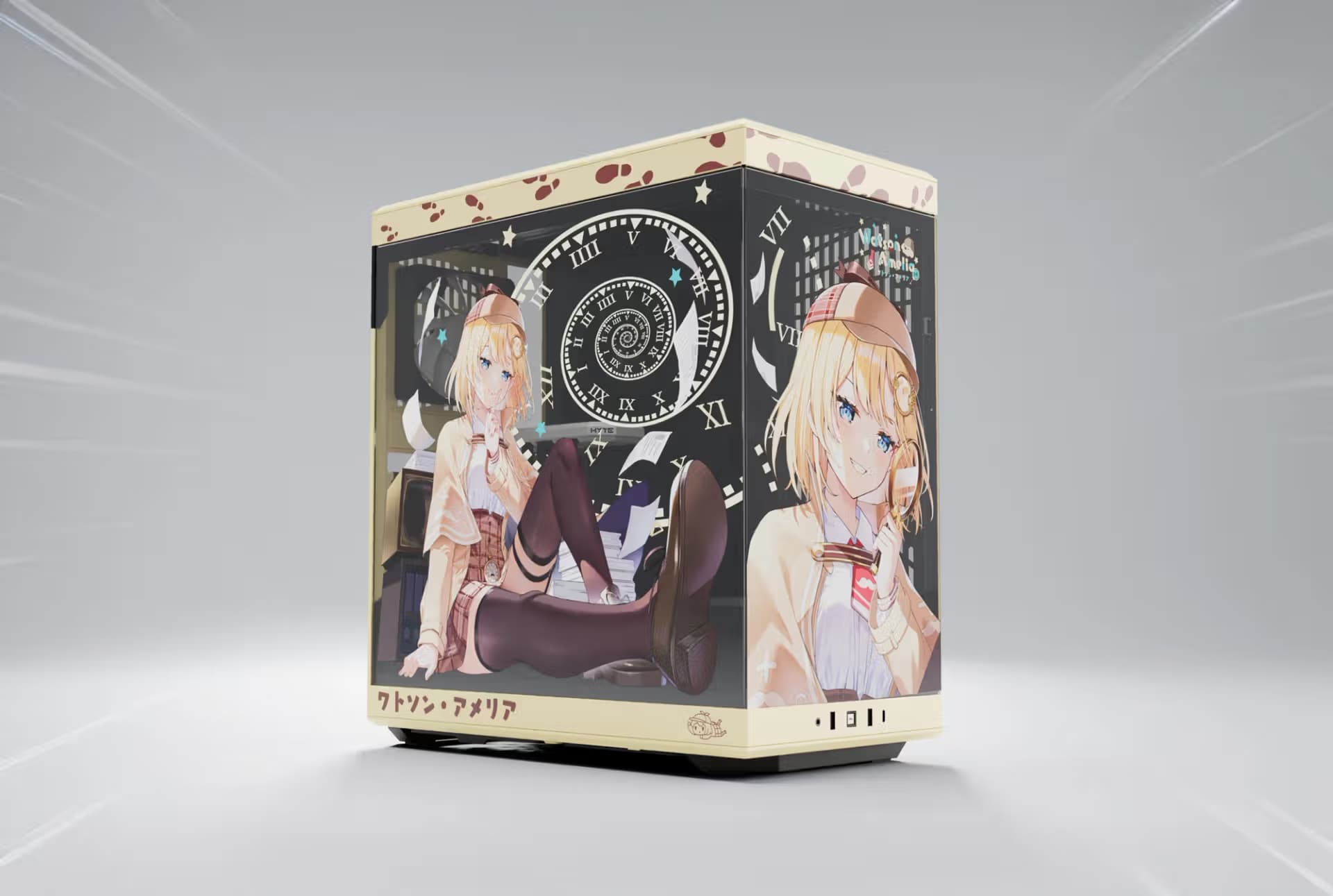 HYTE Watson Amelia Y40 ATX Mid Tower Gold / Black with Tempered Glass Side Panel and USB 3.2 Gen 2 Type-C, USB 3.2 Gen 1 Type-A image