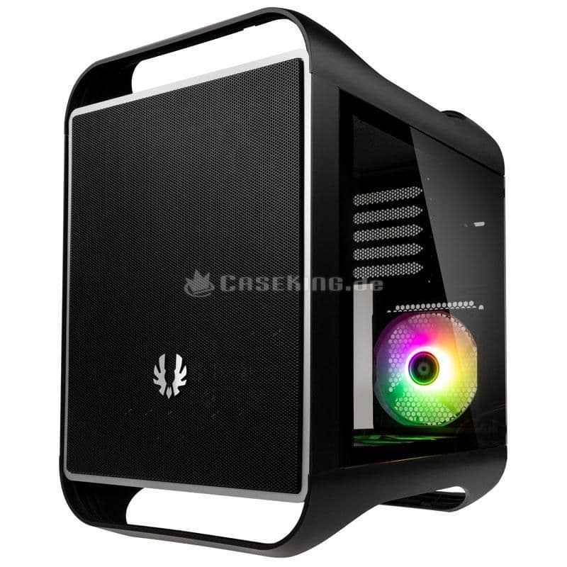 BitFenix Prodigy M 2022 ARGB MicroATX Mini Tower Black / White Tempered Glass Side Panel main image