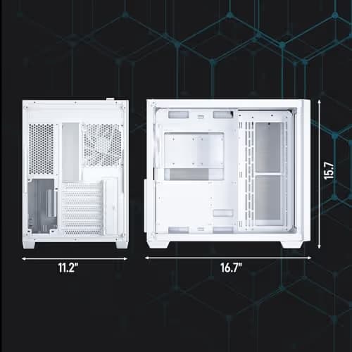 Vetroo AL700 ATX Mid Tower White Tempered Glass image