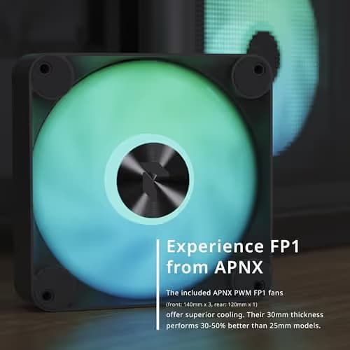 APNX Creator C1 ChromaFlair ATX Mid Tower Purple / Blue Tempered Glass Side Panel, USB 3.2 Gen 1 Type-C and USB 3.2 Gen 1 Type-A image