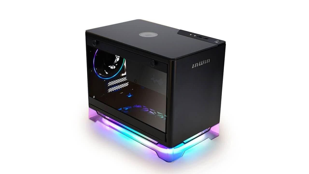 In Win A1 Plus Mini-ITX Tower Black with Tempered Glass Side Panel, USB 3.2 Gen 1 Type-A, and 650 W Power Supply main image
