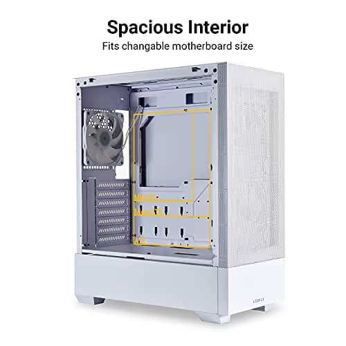 Lian Li LANCOOL 205 Mesh ATX Mid Tower White / Black Tempered Glass Side Panel image