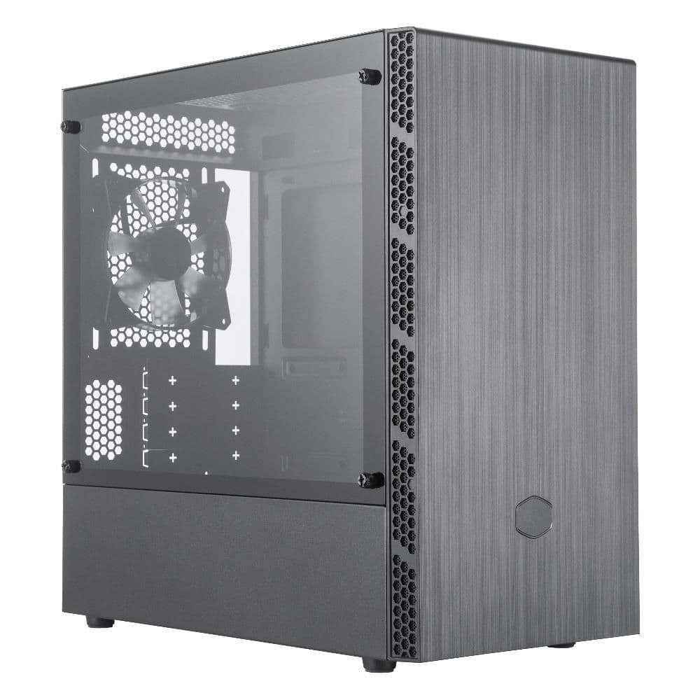 Cooler Master MasterBox MB400L Micro ATX Mini Tower Black with Tempered Glass Side Panel and USB 3.2 Gen 1 Type-A Front Panel image