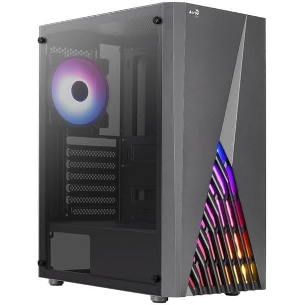 Aerocool Delta ATX Mid Tower Black Tempered Glass Side Panel main image
