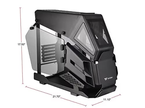 Thermaltake AH T200 Micro ATX Mid Tower Black Tempered Glass Side Panel with USB 3.2 Gen 2 Type-C and USB 3.2 Gen 1 Type-A image