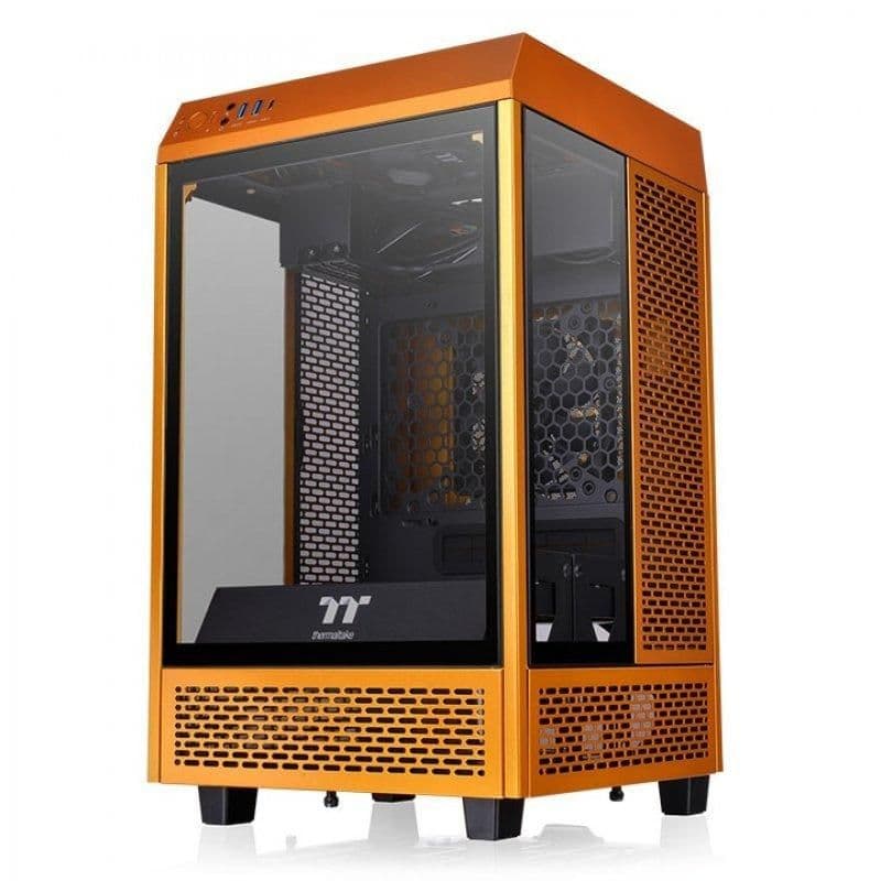 Thermaltake The Tower 100 Mini-ITX Tower Gold with Tempered Glass Side Panel and USB 3.2 Gen 2 Type-C, USB 3.2 Gen 1 Type-A main image