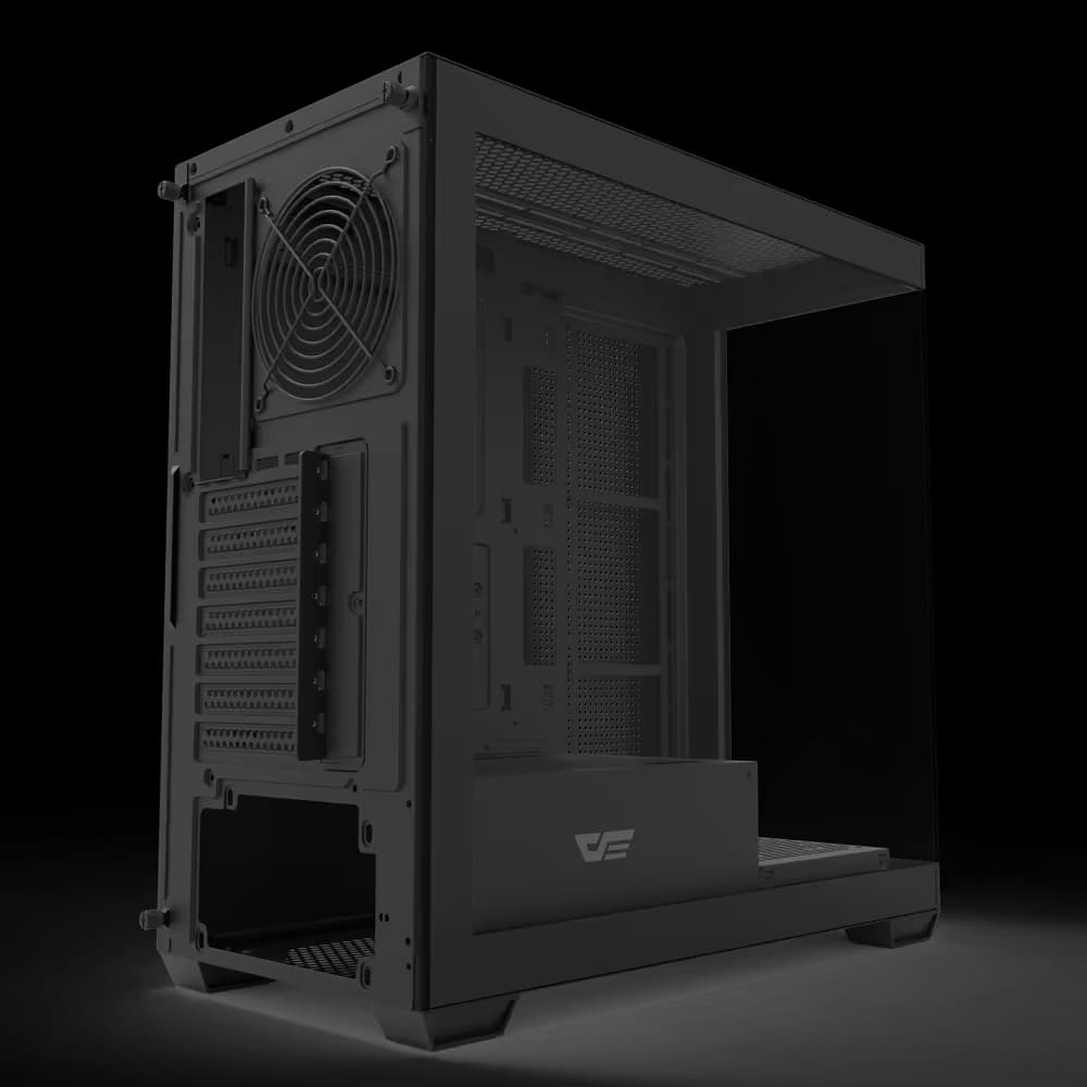 darkFlash DS900 ATX Mid Tower Black with Tempered Glass Side Panel and USB 3.2 Gen 1 Type-A, USB 2.0 Type-A Front Panel image