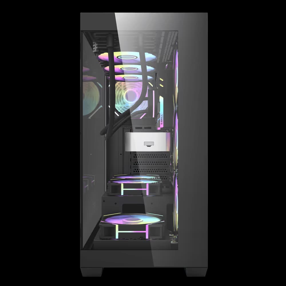 darkFlash DS900 ATX Mid Tower Black with Tempered Glass Side Panel and USB 3.2 Gen 1 Type-A, USB 2.0 Type-A Front Panel image